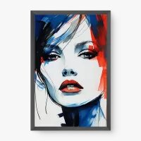 Quadro Decorativo Red Blue – Arte Figurativa Moderna
