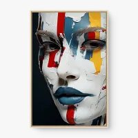 Quadro Decorativo Rosto Pintado I – Arte Expressiva e Contemporânea