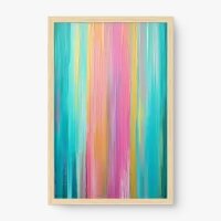 Quadro Decorativo Abstrato Pinceladas Verticais - Loja de quadros Abstratos