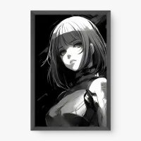 Quadro Decorativo Anime P&B - Quadros figurativos