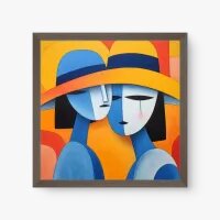 Quadro Decorativo Mãe e Filha – Arte Figurativa Moderna