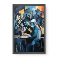 Quadro Decorativo Mesa de Bar – Arte Figurativa Moderna