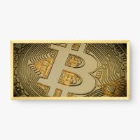 Quadro Decorativo Moeda Bitcoin - Quadros de finanças