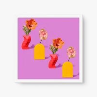 Quadro Decorativo Quarteto de Flores – Arte Floral Vibrante