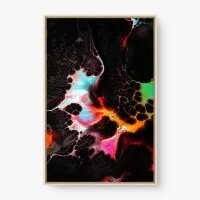 Quadro Decorativo Abstrato Tons Neon IV – Arte Vibrante