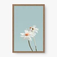 Quadro Decorativo Margaridas Brancas – Quadro Floral Minimalista
