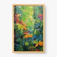 Quadro Decorativo Folhagens Pintadas - Quadros de flores