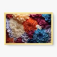 Quadro Decorativo Flores de Tecido - Quadros de flores