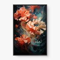 Quadro Decorativo Algas Salmão - Quadros de flores