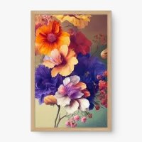 Quadro Decorativo Flores Fluidas – Arte Floral Moderna