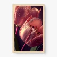 Quadro Decorativo Tulipas Rosa - Quadros de flores Quadro Decorativo Tulipas Rosa - Quadros de flores
