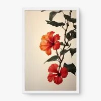 Quadro Decorativo Hibiscos – Arte Floral Tropical