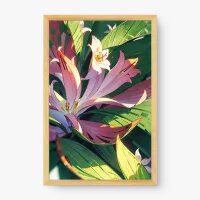 Quadro Decorativo Lírios Rosa Ilustrados – Arte Floral Moderna