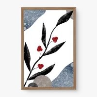 Quadro Decorativo Galho Berry - Quadros de flores Quadro Decorativo Galho Berry - Quadros de flores
