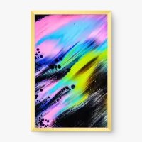 Quadro Decorativo Abstrato Tons Neon V - Loja de quadros Abstratos