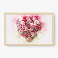 Quadro Decorativo Buque de Rosas Aquarela I - Quadros de flores