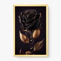 Quadro Decorativo Rosa Negra - Quadros de flores