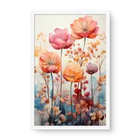 Quadro Decorativo Flores Aquarela I – Arte Floral Suave