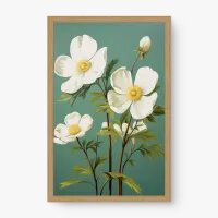 Quadro Decorativo Rosa Cherokee – Elegância Floral Minimalista