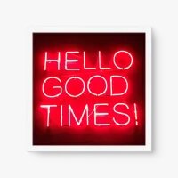 Quadro Decorativo Hello Good Times – Arte Neon Vermelha