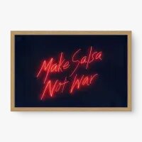 Quadro Decorativo Make Salsa Not War - Quadros de frases Quadro Decorativo Make Salsa Not War - Quadros de frases