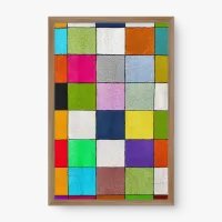 Quadro Decorativo Geométrico Quadrados Coloridos - Quadros com geometria Quadro Decorativo Geométrico Quadrados Coloridos - Quadros com geometria