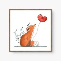 Quadro Decorativo Infantil Raposinha – Quadro Infantil Raposa