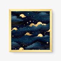 Quadro Decorativo Infantil Céu Estrelado – Quadro Infantil Céu