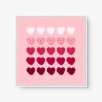 Quadro Decorativo Corações de Crochê - Quadros minimalistas