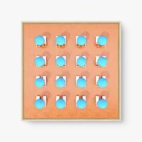 Quadro Decorativo Barracas na Areia - Quadros minimalistas Quadro Decorativo Barracas na Areia - Quadros minimalistas