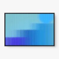 Quadro Decorativo Canelado Azul - Quadros minimalistas