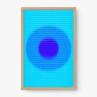 Quadro Decorativo Círculos Azuis - Quadros minimalistas