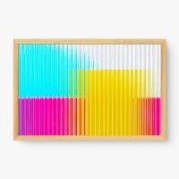 Quadro Decorativo Canelado Colorido I - Quadros minimalistas Quadro Decorativo Canelado Colorido I - Quadros minimalistas