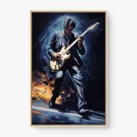 Quadro Decorativo Guitarrista – quadro guitarra elétrica