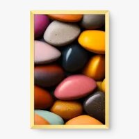 Quadro Decorativo Pedras Coloridas - Quadros com natureza