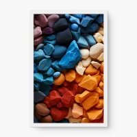 Quadro Decorativo Pedras Coloridas I – Arte Vibrante Natural