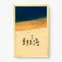 Quadro Decorativo Banhistas – Praia Aérea Moderna e Vibrante