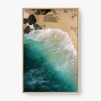 Quadro Decorativo Mar Bravo II – Ondas e Areia Aéreas