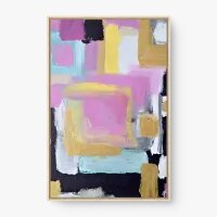 Quadro Decorativo Abstrato Tela Pintada – quadro abstrato pintado