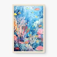 Quadro Decorativo Corais Coloridos – quadro recife de corais