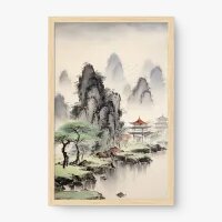 Quadro Decorativo Aquarela Oriental I – Arte Oriental Decorativa