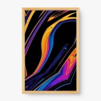 Quadro Decorativo Abstrato Curvas Gradientes - Loja de quadros Abstratos