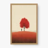 Quadro Decorativo Paisagem Bordô - Quadros de paisagens Quadro Decorativo Paisagem Bordô - Quadros de paisagens