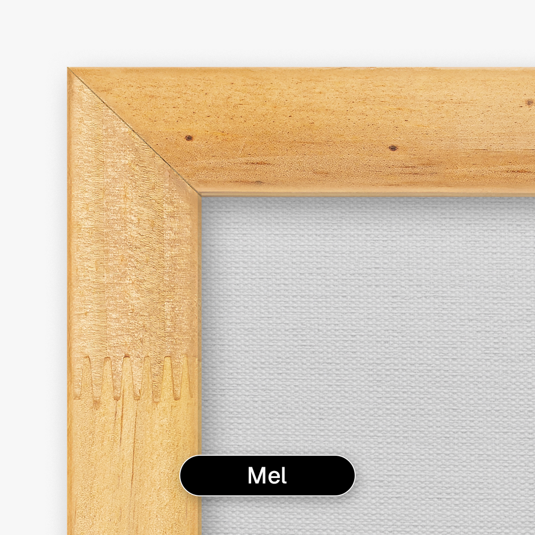 Quadro decorativo com moldura estilo caixa mel, oferecendo profundidade e acabamento clean e contemporâneo